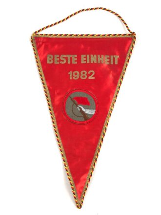 DDR, Wimpel  Kampfgruppen " Beste Einheit 1982" Höhe 35cm