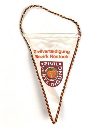 DDR, Wimpel " Zivilverteidigung Bezirk Rostock "  Höhe 21cm