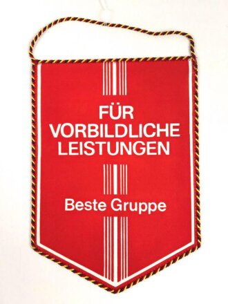 DDR, Wimpel  "Für Vorbildliche Leistungen,  Beste Gruppe " Höhe 27cm