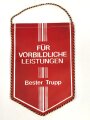 DDR, Wimpel  "Für Vorbildliche Leistungen,  Bester Trupp " Höhe 27cm