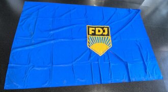 DDR, FDJ Fahne. Maße 230 x 145cm