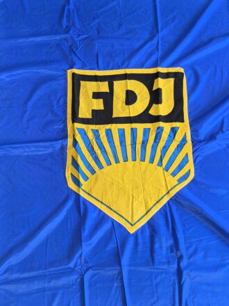 DDR, FDJ Fahne. Maße 230 x 145cm