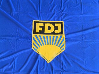 DDR, FDJ Fahne. Maße 230 x 145cm