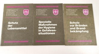 DDR Zivilverteidigung, 3 Stück Ausbildungsanleitungen