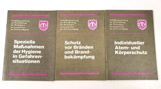 DDR Zivilverteidigung, 3 Stück Ausbildungsanleitungen