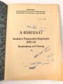 Nationale Volksarmee der DDR, Dienstvorschrift " A050/1/447 Reaktive Panzerabwehrgranate RPG-18, Beschreibung und Nutzung" 49 Seiten, datiert 1980, Einband leicht geknickt