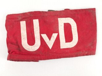 DDR, NVA Armbinde " UvD" getragenes Stück