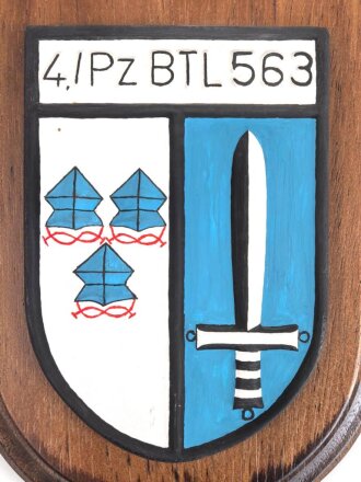 Bundeswehr, Wandplakette " 4. / Pz Btl 563" ....