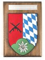 Bundeswehr, Wandplakette " Gebirgssicherungsbataillon 80" . Maße der Holzplatte 12 x 17cm