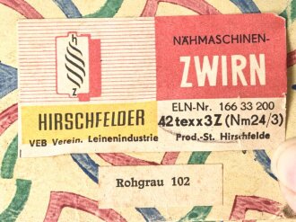 DDR, 10 Rollen Nähmaschinenzwirn in der originalen Umverpackung