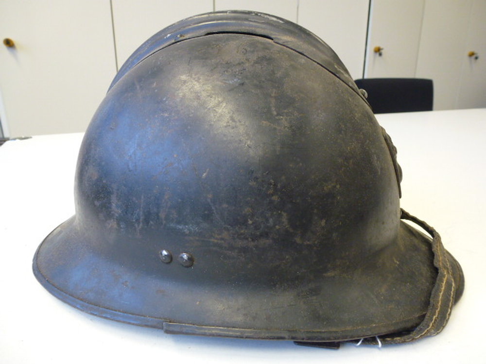 Frankreich 2.Weltkrieg, Stahlhelm Zivilschutz, komplett ...