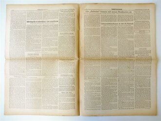 Mindener Zeitung vom 7./8.10.44, Papier an den Kanten brüchig, Interessantes Stück Zeitgeschichte