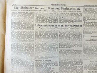 Mindener Zeitung vom 7./8.10.44, Papier an den Kanten brüchig, Interessantes Stück Zeitgeschichte