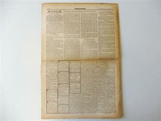 Mindener Zeitung vom 7./8.10.44, Papier an den Kanten brüchig, Interessantes Stück Zeitgeschichte