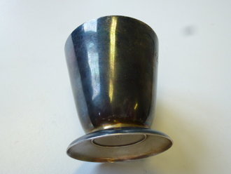 Luftwaffe, Erinnerungsbecher in 925 Silber " Dem scheidenden Kameraden die II./ KG Boelke, März 1937", Höhe 58mm