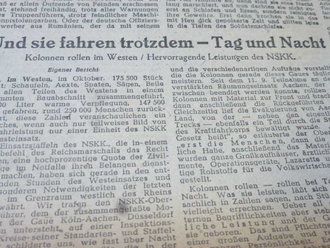 Mindener Zeitung vom 17.10.44, Mehrere Orte bei Aachen zurückgewonnen,  Interessantes Stück Zeitgeschichte