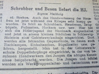 Mindener Zeitung vom 17.10.44, Mehrere Orte bei Aachen zurückgewonnen,  Interessantes Stück Zeitgeschichte