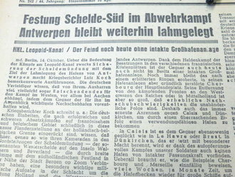 Mindener Zeitung vom 14./15.10.44, Interessantes Stück Zeitgeschichte