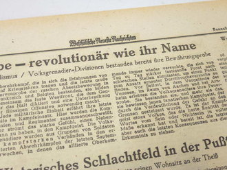 Mindener Zeitung vom 14./15.10.44, Interessantes Stück Zeitgeschichte