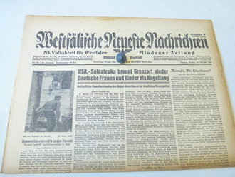 Mindener Zeitung vom 13.10.44, Interessantes Stück Zeitgeschichte