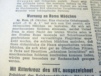 Mindener Zeitung vom 13.10.44, Interessantes Stück Zeitgeschichte