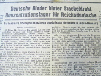 Mindener Zeitung vom 12.10.44, Interessantes Stück Zeitgeschichte