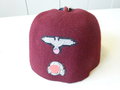 Waffen SS Fez , so getragen von moslemischen Freiwilligen der Handschar und Prinz Eugen. Effekten Originalvernäht, Kopfgrösse 55