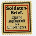 1.Weltkrieg, Marke "Soldatenbrief"