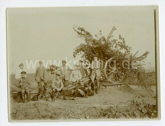 1.Weltkrieg Foto Ballonabwehrkanone bei Moucourt,...