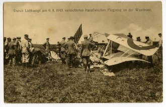 1. Weltkrieg Ansichtskarte, Durch Luftkampf am 9.8. 1915...