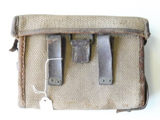 1. Weltkrieg, Tasche für Vermittlungskästchen aus Ersatzmaterial datiert 1917