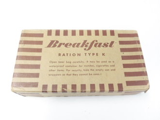 U.S. WWII Breakfast Ration Type K, unopened