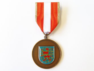 Thüringen, Bronzene Brandschutzmedaille am Bande ( seit 1992 ), Im Etui. NUR FÜR SAMMLERZWECKE