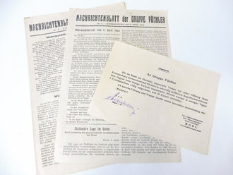 2 x Nachrichtenblatt der Gruppe Püchler datiert...