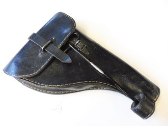 Tasche für die Leuchtpistole der Wehrmacht aus Ersatzmaterial  datiert 1943. Sehr guter Zustand, mit dem dazugehörigen Wischstock