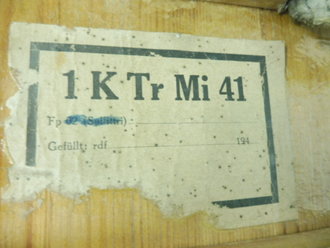 Packkasten Kugeltreibmine 41 datiert 1944. Sehr guter Zustand, selten