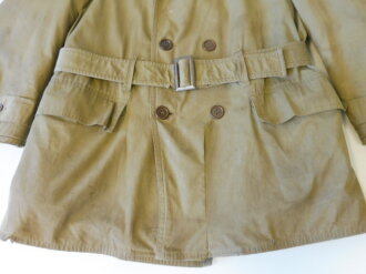 U.S. Army Mackinaw Coat ( so called Jeep Coat) datiert 1942. Used, good condition Schulterbreite 45 cm, Armlänge 63 cm, Von Achsel zu Achsel gemessen 60 cm