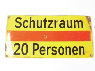 Emailschild "Schutzraum  20 Personen" 40 x 20cm