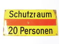 Emailschild "Schutzraum  20 Personen" 40 x 20cm