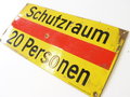 Emailschild "Schutzraum  20 Personen" 40 x 20cm