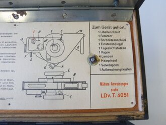 Luftwaffe Libellenoktant im Aufbewahrungskasten, nicht auf Vollständigkeit und Funktion überprüft