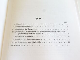 REPRODUKTION, D739/1 Zielverkehr und Sicherung durch die Nachrichtenanlagen auf Schießstanden und Schußbahnen - Richtlinien für die übende Truppe, vom 31.8.37, A5, 13 Seiten + Anlagen