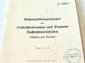 REPRODUKTION, D760/1 Kasernenübungsanlagen der Nachrichtentruppen und Truppennachrichteneinheiten, vom 5.3.38, A5, 20 Seiten + Anlagen