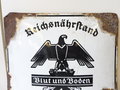 Emailschild Reichsnährstand " Ortsbauernführer" 35 x 40cm