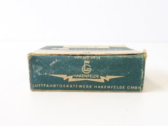 Luftwaffe Selbstschalter zur Sicherung der elektrischen Bordanlage gegen Überlastung und Kurzschluß. FL E 5000 01, ungebrauchtes Stück in der originalen Verpackung