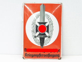 Emailleschild " National- Sozialistische Kriegsopferversorgung" Maße 23 x 33cm