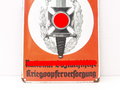 Emailleschild " National- Sozialistische Kriegsopferversorgung" Maße 23 x 33cm