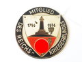 Türplakette " Mitglied des Reichs-Kriegerbundes" Blech lackiert, Durchmesser 83mm