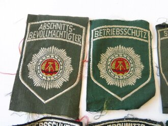 DDR Volkspolizei, 6 Stück verschiedene Armabzeichen