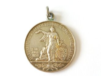 Tragbare Schützenmedaille Landau 1898 zum 25...